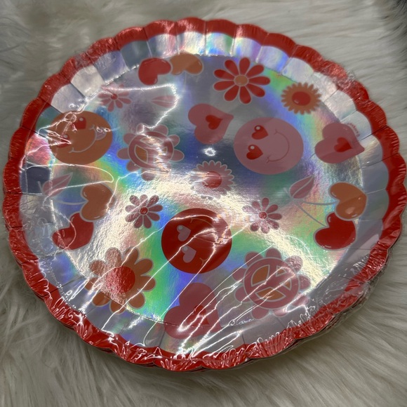 🧡10/$10 Colorful Floral Party Plates - Picture 1 of 3